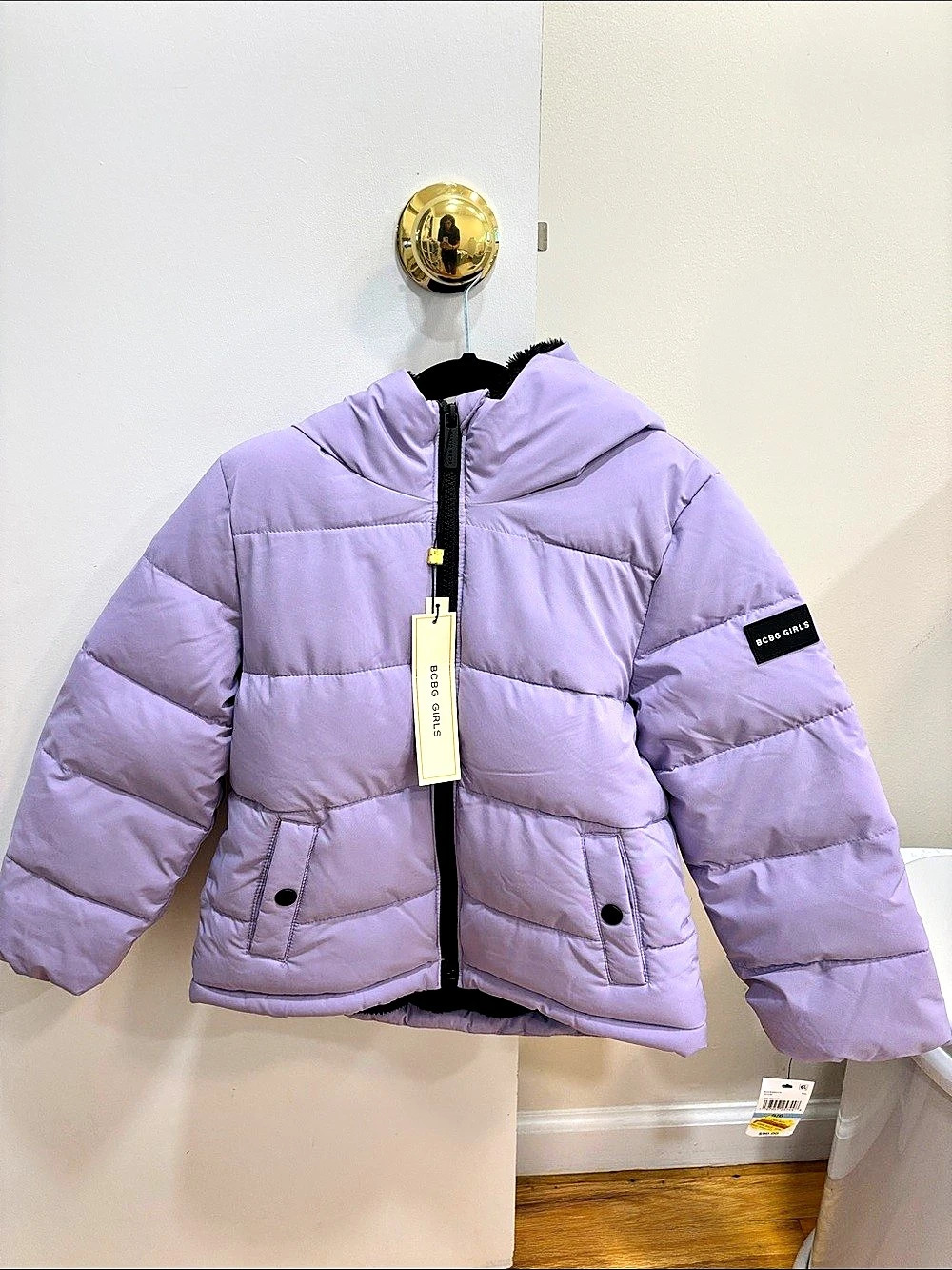 BCBG Girls Purple Puffer Jacket Size 5/6 NWT